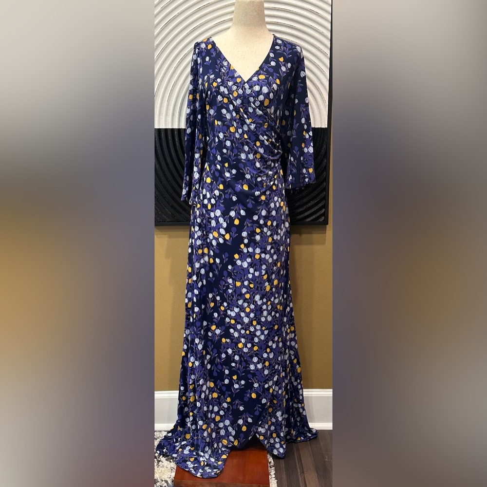 NWT Leota Women’s Purple/Yellow/White Patterned Long Dress~Small~Handmade~$200